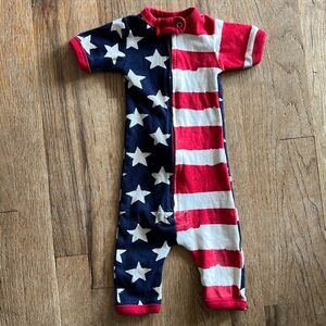 Lazy One Red and Blue Stars Kids One Piece